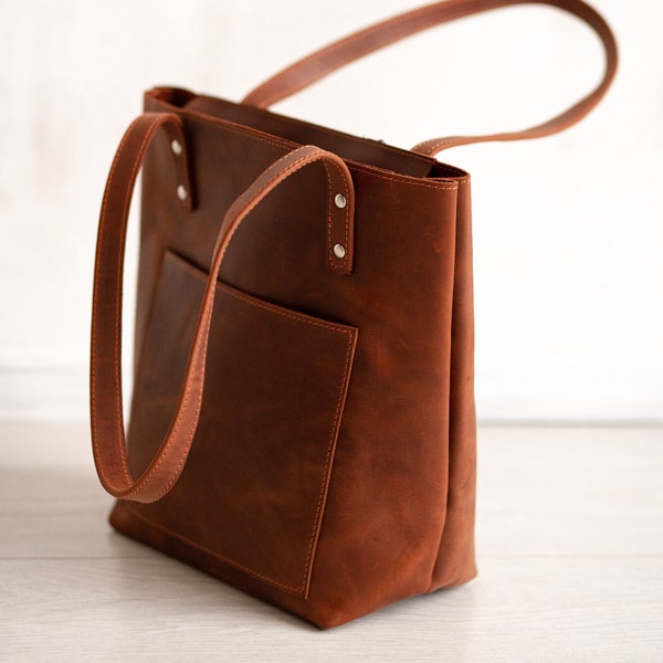 Cognac Leather Tote Bag For Women,Leather Laptop Bag Women,Leather Bag,Small Leather Bag,Leather Tote Bag,Leather Bag Women,Leather Work Bag