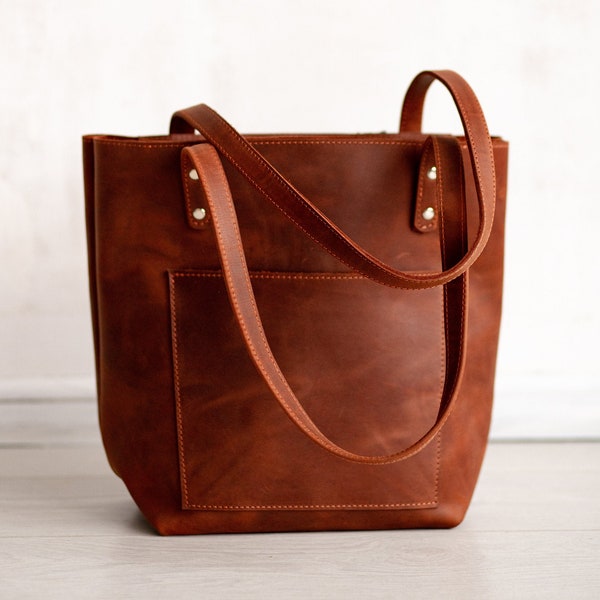 Leather tote with zipper,Leather laptop tote,Personalized leather tote,Small leather tote bag,Soft leather tote shopper,Leather bag women