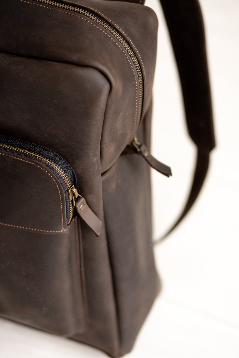 Leather backpack,Mini backpack,Laptop backpack,Leather backpack men,Backpack men,Leather backpack purse,Men's leather backpack,Leather bag image 7
