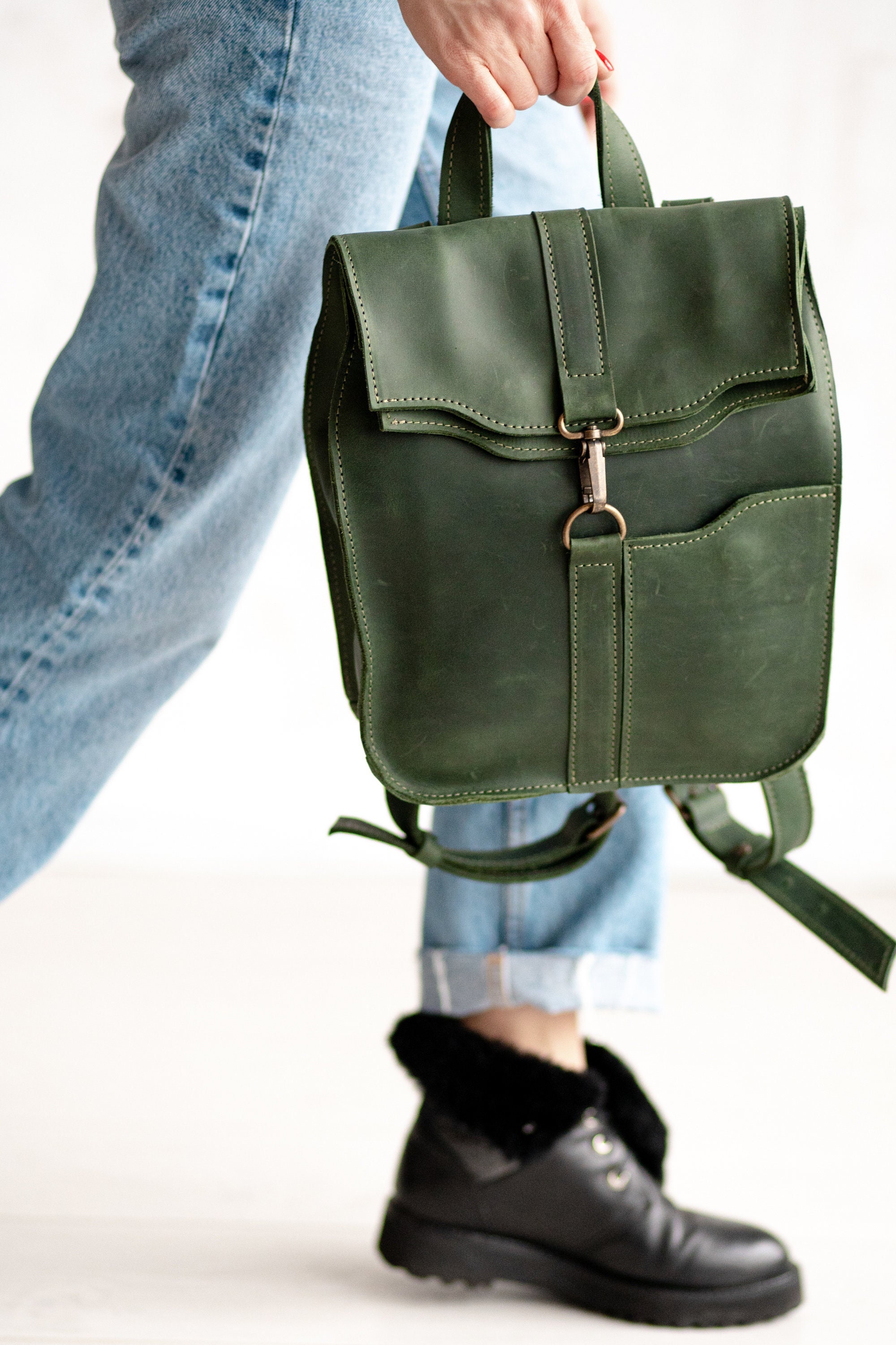Trendy backpack purse sale