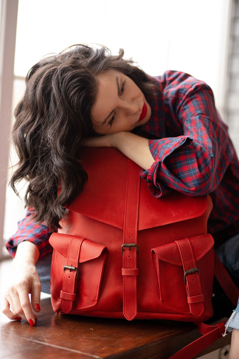 Handmade Cute CUSTOM Leather Backpack Womenleather Etsy