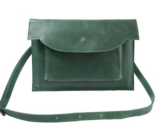 Handmade Leather Laptop Bag: Personalized Document Folio