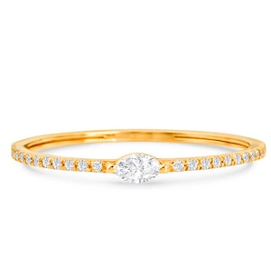 Classic Marquise Diamond Ring , 14K Hallmarked Gold Ring , Dainty Marquise Diamond Ring , Gift For Her , Promise Ring For Her