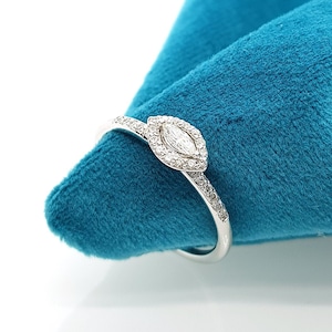 Marquise Shape Diamond Ring , Flawless Diamond Ring For Gift , Dainty Diamond Ring , 14K - 18K Fine Diamond Jewelry