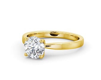 1.5Ct Round Lab-Grown Diamond Solitaire Ring - 14k Gold