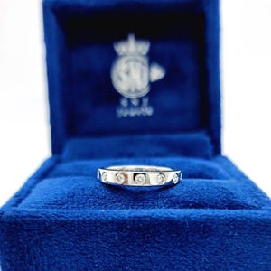 Multi-Bezel Set Round Shaped Diamond / Semi Eternity Stackable Ring / Solid Gold Ring / Diamond Wedding Ring Women / Gold Band By SNJ Jewels
