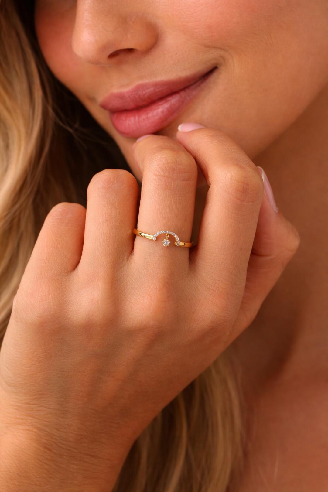 Enso Rings Gold Solid 14K Gold Pave Diamond Enso Ring, Round Natural Diamond Band - Etsy