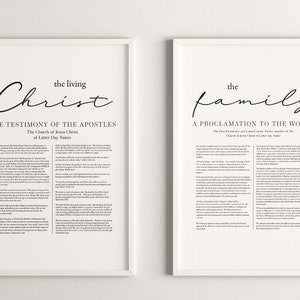 4 LDS Prints | Living Christ, Family Proclamation, Articles of Faith, Restoration | Church of Jesus Christ | LDS Wall Art
