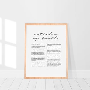 4 LDS Prints | Living Christ, Family Proclamation, Articles of Faith | Church of Jesus Christ | LDS Wall Art