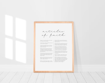 4 LDS Prints | Living Christ, Family Proclamation, Articles of Faith | Church of Jesus Christ | LDS Wall Art