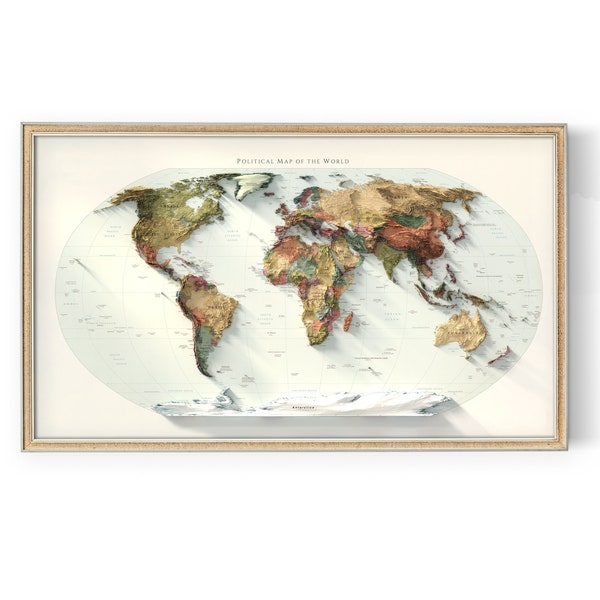 Political Map of the World 2015 - The World Wall Map - Map Print
