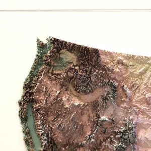 Zoom in image map of the United States. Detailed topography of California and Washington States region.
