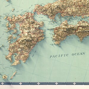 Vintage Japan Travel Map 1949: Mid-Century Cartography Art Print image 8