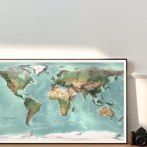 The World Map - Detailed Countries and Political Boundaries - Wall ...
