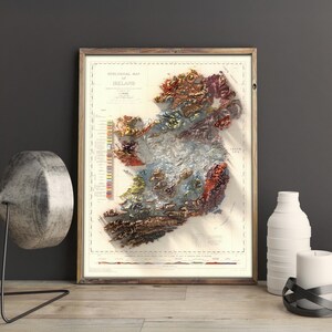 Geologische Karte Irlands (1878): Vintage-Wanddekoration, einzigartiger Kunstdruck, Geschenk für Kartenliebhaber Bild 6