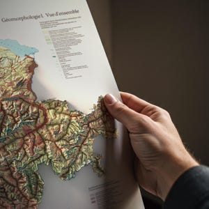 Switzerland Geomorphology Map: Detailed Natural Topography, Map Art Print, Vintage Wall Decor image 3