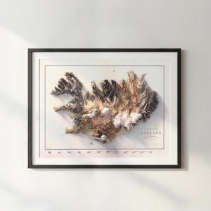 Iceland Topographic Map Print: 1901 Geological Wall Art image 9