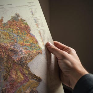 Vintage Germany Soil Map Print: Topographic Relief Wall Art image 8