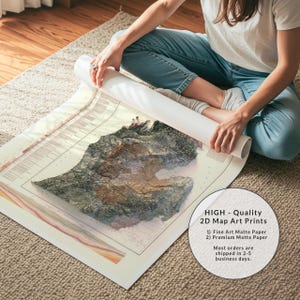 Geologic Map of Indiana (Bedrock) 1987 - Map art print image 10