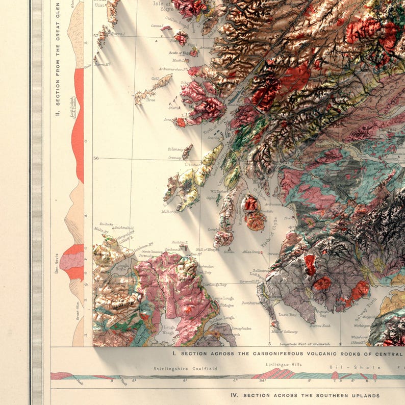 Scotland Topographic Map Art Print: Vintage Style Wall Decor image 7