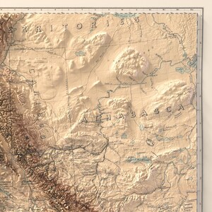 shaded relief map, raised relief, elevation map, 3D map art