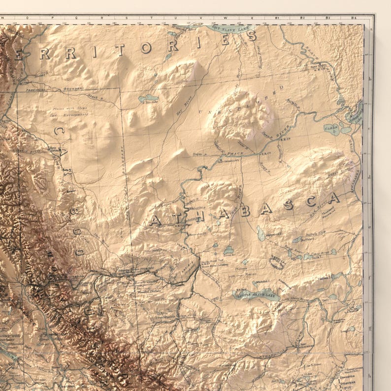 shaded relief map, raised relief, elevation map, 3D map art