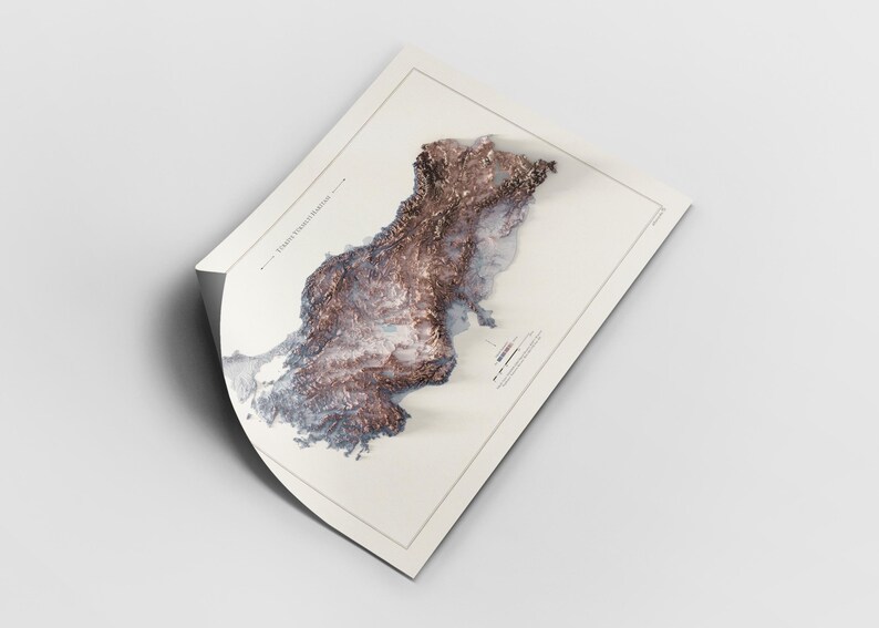 Poster paper printed form of the map, a wall decor 2D print of the Turkiye Map. Anatolia, Turkey, Turkiye, Türkiye