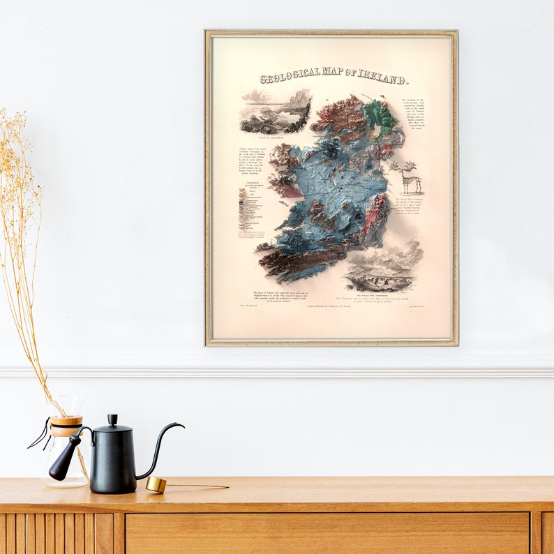 Ireland Geological Map Art Print: Topography Wall Decor image 3