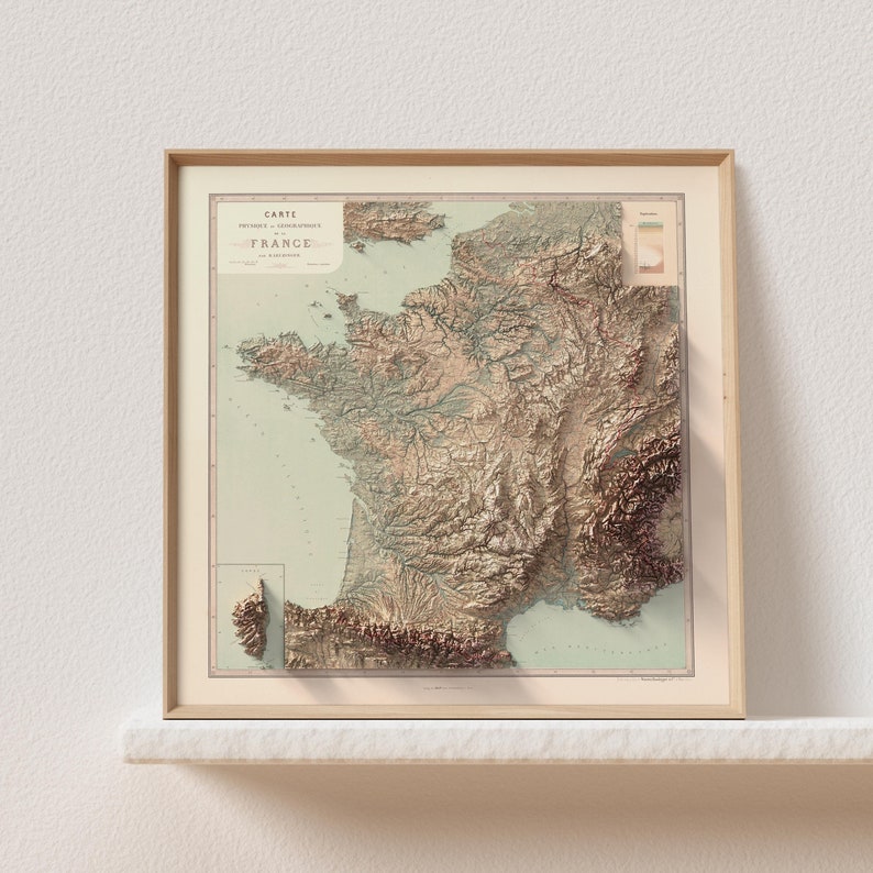 france wall map print