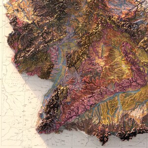 Vintage Germany Soil Map Print: Topographic Relief Wall Art image 3