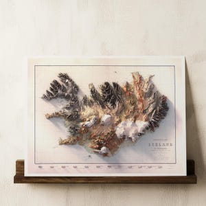 Iceland Topographic Map Print: 1901 Geological Wall Art image 2