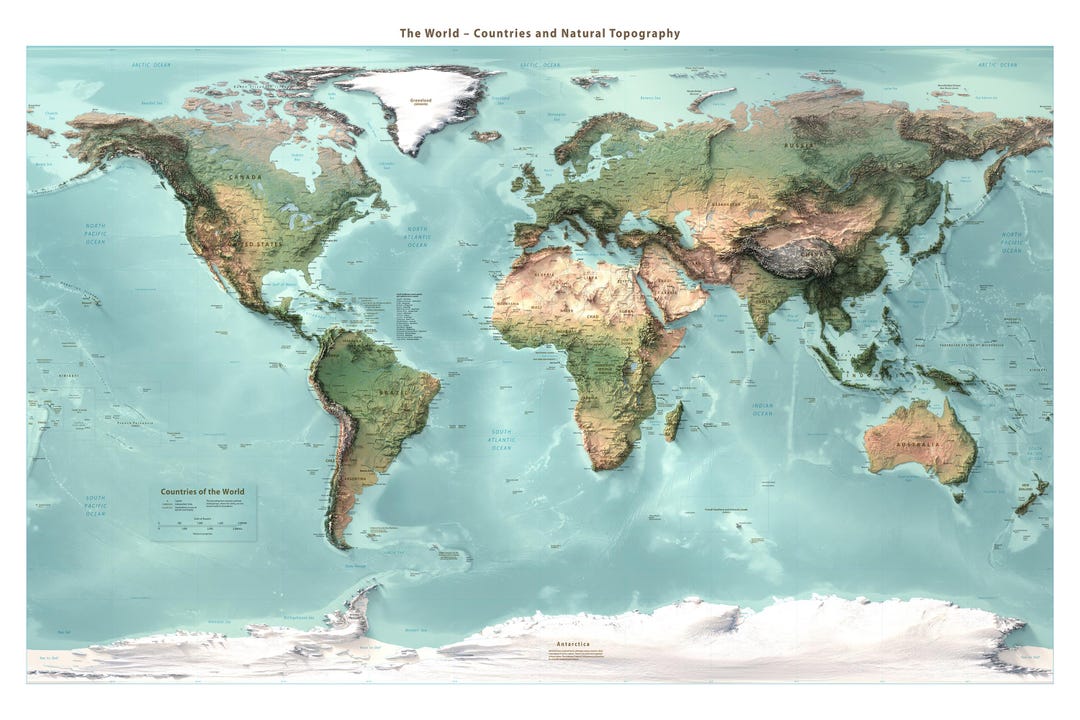 The World Map: Detailed Countries, Political Boundaries and