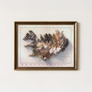 Iceland Topographic Map Print: 1901 Geological Wall Art image 4