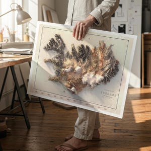 Iceland Topographic Map Print: 1901 Geological Wall Art image 3