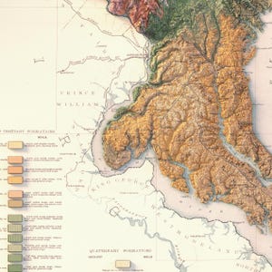 Sztuka druku mapy geologicznej Maryland w stylu vintage: topograficzna dekoracja ścienna zdjęcie 8