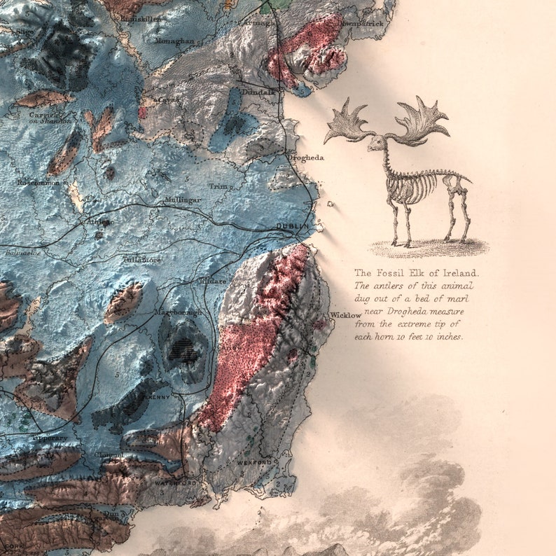 Ireland Geological Map Art Print: Topography Wall Decor image 8