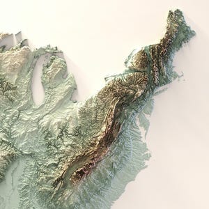Map Deatails of the United States, Zoom in image of the map, Detailed topography of United States.