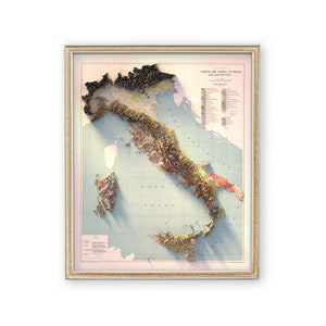 Italy Soil Map -  Vintage Map Print