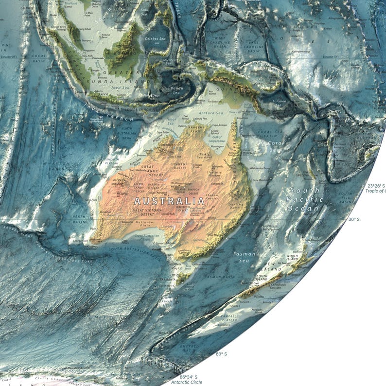 World Map zoomed in