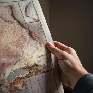 Europe Tectonic Map Art Print: Vintage Wall Decor image 7