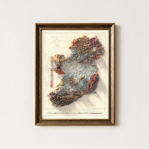 Geologische Karte Irlands (1878): Vintage-Wanddekoration, einzigartiger Kunstdruck, Geschenk für Kartenliebhaber Bild 2