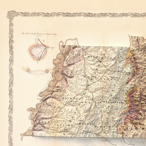 Geological Map of Tennessee 1869: Vintage Style Wall Decor, Topography Art Print image 9