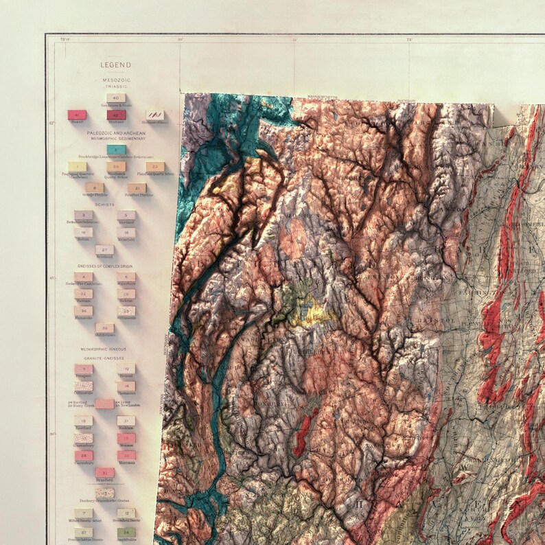 Connecticut Map Art Print: Vintage Wall Decor, Topographic Art Design image 8