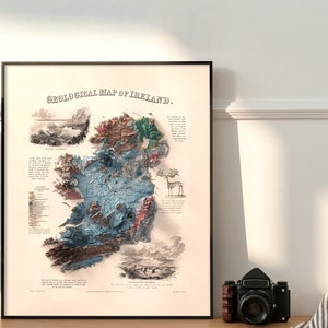 Ireland Geological Map Art Print: Topography Wall Decor image 2