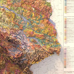 Vintage Germany Soil Map Print: Topographic Relief Wall Art image 4