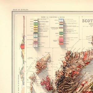 Scotland Topographic Map Art Print: Vintage Style Wall Decor image 8