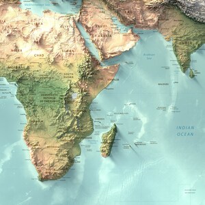 The World Map - Detailed Countries and Political Boundaries - Wall ...