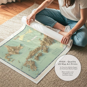 Vintage Japan Travel Map 1949: Mid-Century Cartography Art Print image 10