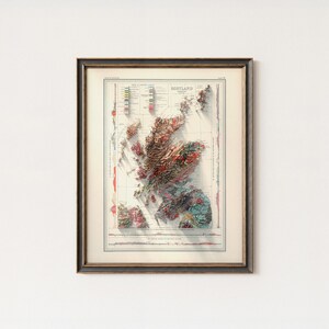 Scotland Topographic Map Art Print: Vintage Style Wall Decor image 10