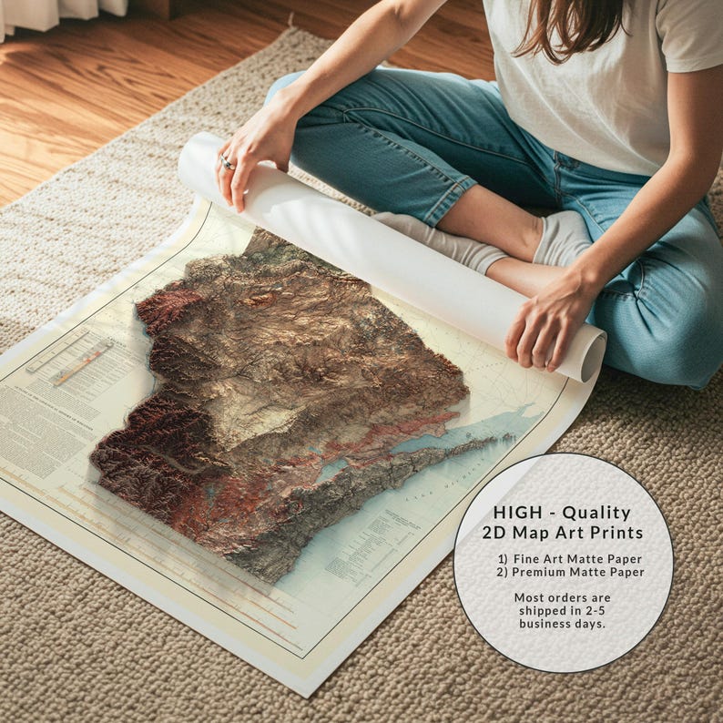 Mapa geológico de Wisconsin de 1911: relieve topográfico, lámina artística de estilo vintage, elegante decoración de pared. imagen 10